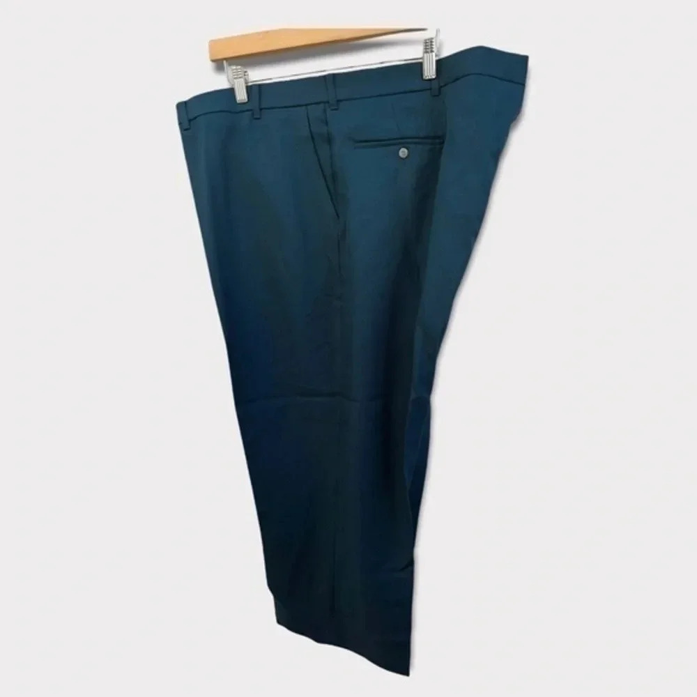 Haband Mens Executive Division Garbadine Dress Hemmed‎ Slacks Green Size 50 x 25 - Picture 3 of 5